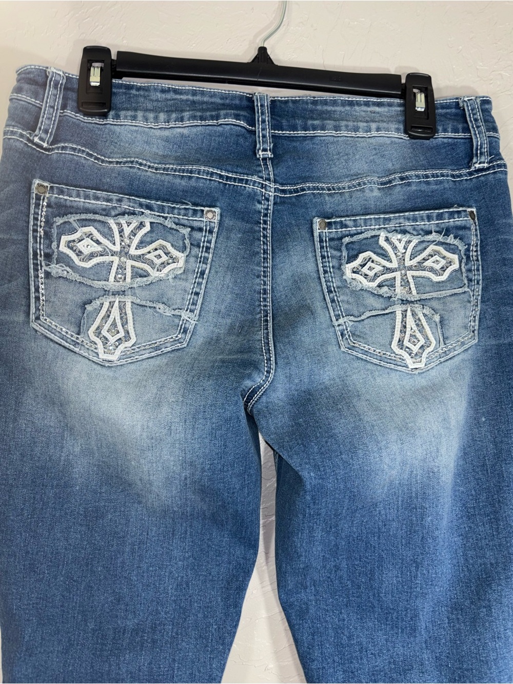 lola Blue Boot Cut Jeans with Embroidered Back Pockets